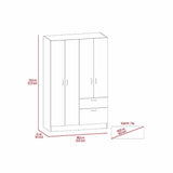 Closet Nara Wengue 109 cm con Cinco Puertas y Un Cajón - Closets | Bylmo