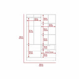 Closet Nara Wengue 109 cm con Cinco Puertas y Un Cajón - Closets | Bylmo