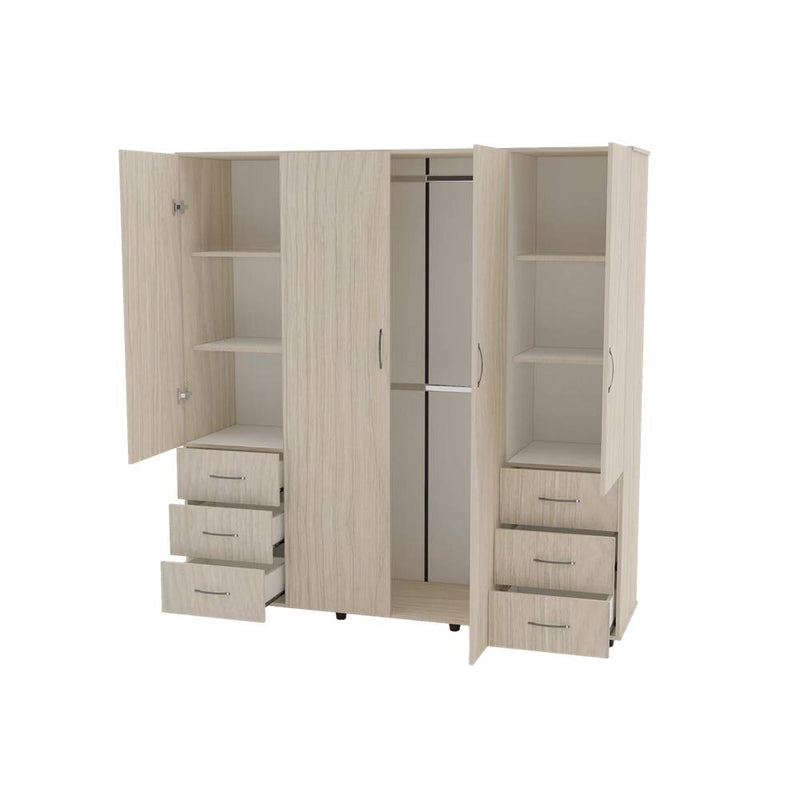 Closet Tolix Cafe 181 cm con Cuatro Puertas y Seis Cajones