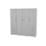 Closet Tolix Gris Claro 181 cm con Cuatro Puertas y Seis Cajones