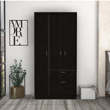 Closet Vegas Wengue 82x171cm con 1 Cajones con 4 Entrepaños - Closets | Bylmo