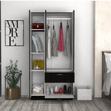Closet Vegas Wengue 82x171cm con 1 Cajones con 4 Entrepaños - Closets | Bylmo