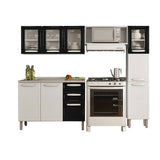 Cocina Evidence Negro 105x52,5cm con Meson de Acero Al Carbon y con Pozuelo para lado Centro - Cocinas | Bylmo