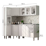 Cocina Integral Gourmet Blanco 188 cm Esquinera con Mesón - Cocinas | Bylmo