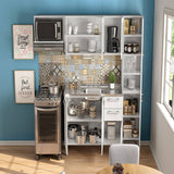 Cocina Integral Gourmet Blanco 220 cm con Mesón - Cocinas | Bylmo