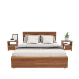 Combo Cama y Mesas de Noche Caramelo 151x82cm para Colchón Doble 140 X 190 Cm con Cabecero - Camas | Bylmo