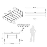 Combo Cama y Mesas de Noche Caramelo 151x82cm para Colchón Doble 140 X 190 Cm con Cabecero - Camas | Bylmo