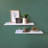 Repisa x2 Dado Pino y Blanco 80 cm Rectangular - Repisas y Percheros | Bylmo