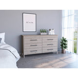 Cómoda HMS Ceniza 149.5x80.6cm De Tres Hileras con Tres Cajones - Cajoneras y Comodas | Bylmo