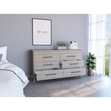 Cómoda HMS Ceniza 149.5x80.6cm De Tres Hileras con Tres Cajones - Cajoneras y Comodas | Bylmo