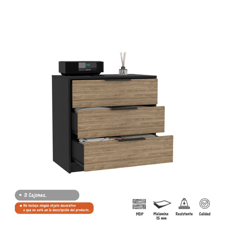 Cómoda Japón Wengue 70x68.7cm De Tres Hileras con Tres Cajones - Cajoneras y Comodas | Bylmo