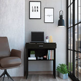 Escritorio 80C Wengue 80x73.6cm Con Un Cajón y con Organizador de Libros - Escritorios | Bylmo