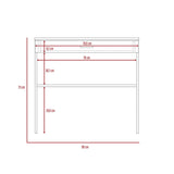 Escritorio 80C Wengue 80x73.6cm Con Un Cajón y con Organizador de Libros - Escritorios | Bylmo