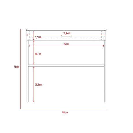 Escritorio 80C Wengue 80x73.6cm Con Un Cajón y con Organizador de Libros - Escritorios | Bylmo