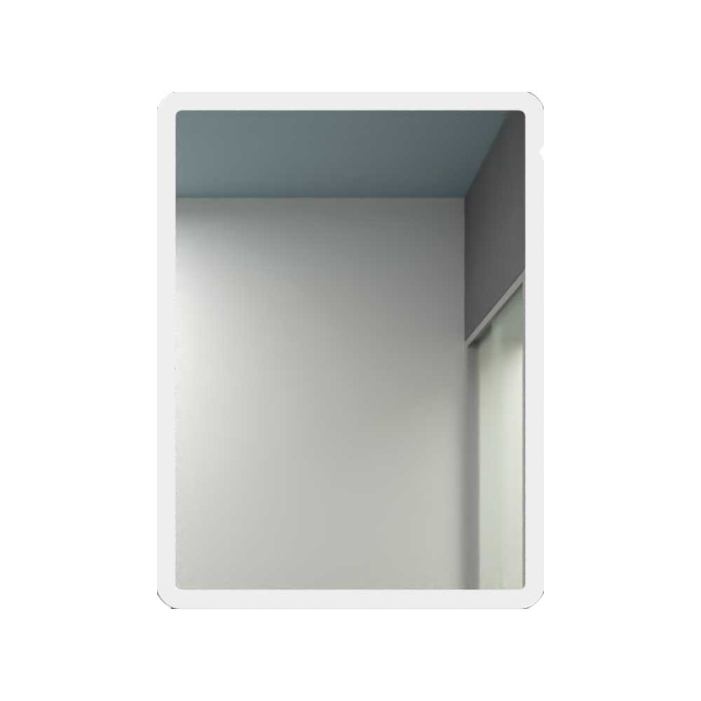 Espejo de Baño Arezo Plateado 80x60cm Rectangular y con Iluminiación Led - Espejos Decorativos | Bylmo