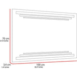 Espejo de Baño Led Touch Baru Plateado 100x70cm Rectangular con Sandblasting - Espejos de Baño | Bylmo