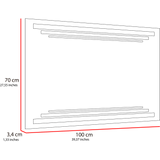 Espejo de Baño Baru Plateado 100x70cm Rectangular y con Iluminiación Led - Espejos de Baño | Bylmo