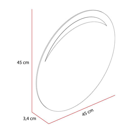 Espejo de Baño Bombay Plateado 45x45cm Redondo y con Iluminiación Led - Espejos Decorativos | Bylmo