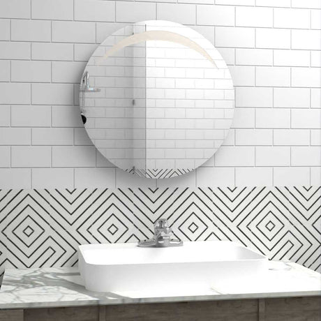 Espejo de Baño Bombay Plateado 60x60cm Redondo - Espejos Decorativos | Bylmo
