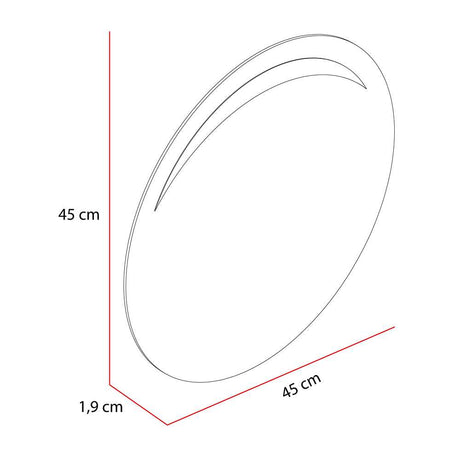 Espejo de Baño Bombay Plateado 60x60cm Redondo - Espejos Decorativos | Bylmo