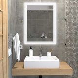 Espejo de Baño Catania Plateado 60x60cm Rectangular y con Iluminiación Led - Espejos Decorativos | Bylmo