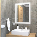 Espejo de Baño Catania Plateado 60x60cm Rectangular y con Iluminiación Led - Espejos Decorativos | Bylmo