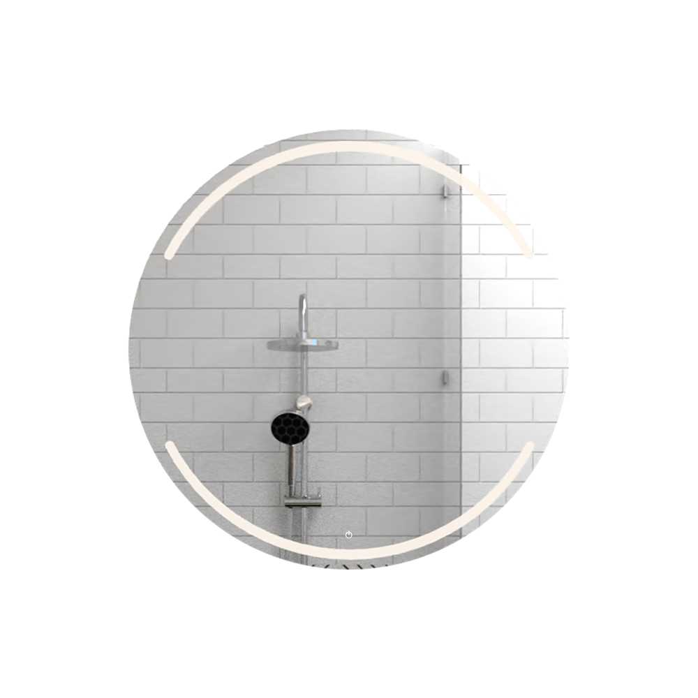 Espejo de Baño Dallas Plateado 45x45cm Redondo y con Iluminiación Led - Espejos Decorativos | Bylmo