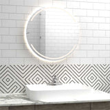 Espejo de Baño Dallas Plateado 45x45cm Redondo y con Iluminiación Led - Espejos Decorativos | Bylmo