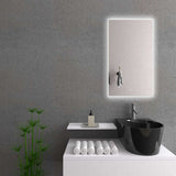 Espejo de Baño Garda Plateado 52x90cm Rectangular y con Iluminiación Led Touch - Espejos Decorativos | Bylmo