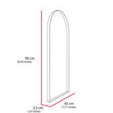 Espejo de Pared Goliat Plateado 45x90cm Rectangular con Marco Metalico - Espejos Decorativos | Bylmo