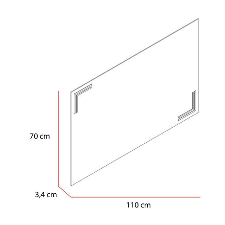 Espejo de Baño Iberia Plateado 70x110cm Rectangular y con Iluminiación Led - Espejos Decorativos | Bylmo