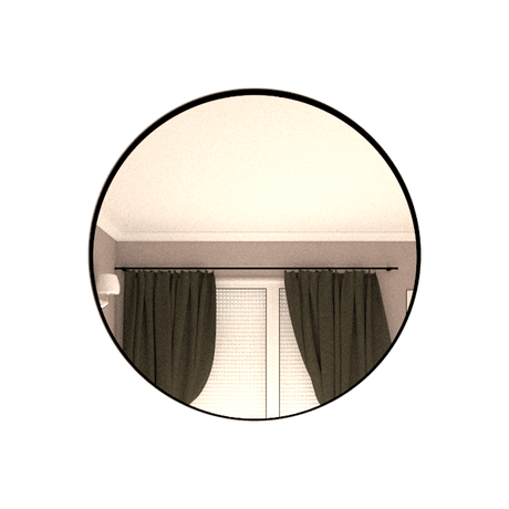 Espejo de Pared Lisboa Plateado 80x80cm Redondo con Marco Metalico - Espejos Decorativos | Bylmo