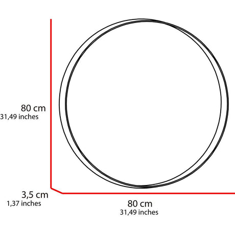 Espejo de Pared Lisboa Plateado 80x80cm Redondo con Marco Metalico - Espejos Decorativos | Bylmo