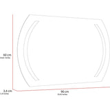 Espejo de Baño Manson Plateado 90x60cm Rectangular y con Iluminiación Led - Espejos de Baño | Bylmo
