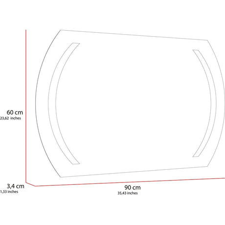 Espejo de Baño Manson Plateado 90x60cm Rectangular y con Iluminiación Led - Espejos de Baño | Bylmo