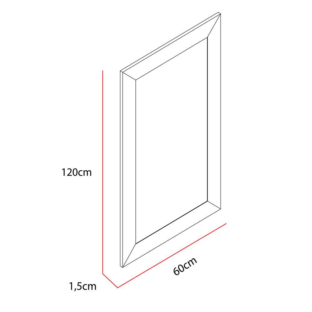Espejo Marsala Rectangular 60 cm x 120 cm Plateado - Espejos Decorativos | Bylmo