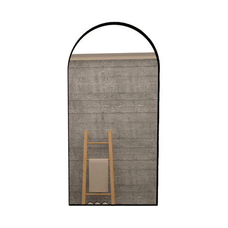 Espejo de Pared Marsella Plateado 40x80cm Arco Superior con Marco Metalico - Espejos Decorativos | Bylmo