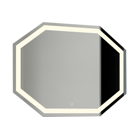 Espejo de Baño Mizu Plateado 80x60cm Octagonal y con Iluminiación Led - Espejos de Baño | Bylmo