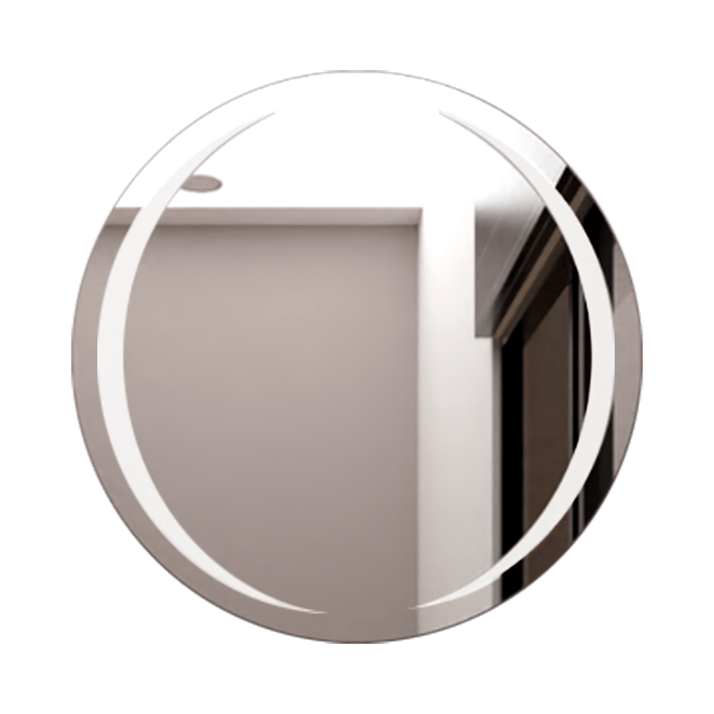 Espejo de Baño Led Oliver Plateado 70x70cm Redondo con Sandblasting - Espejos de Baño | Bylmo