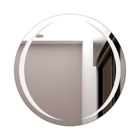 Espejo de Baño Led Oliver Plateado 70x70cm Redondo con Sandblasting - Espejos de Baño | Bylmo