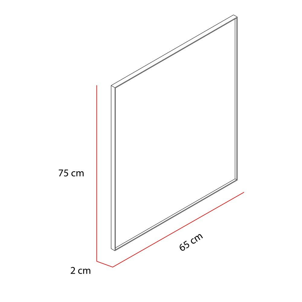 Espejo de Baño Onix Plateado 65x75cm Rectangular - Espejos Decorativos | Bylmo