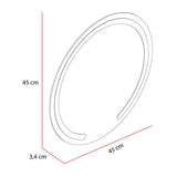 Espejo de Baño Ovalle Plateado 45x45cm Redondo y con Iluminiación Led - Espejos Decorativos | Bylmo