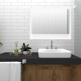 Espejo de Baño Palermo Plateado 90x70cm Rectangular y con Iluminiación Led - Espejos Decorativos | Bylmo