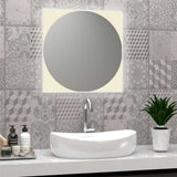 Espejo de Baño Salerno Plateado 60x60cm Redondo y con Iluminiación Led - Espejos Decorativos | Bylmo