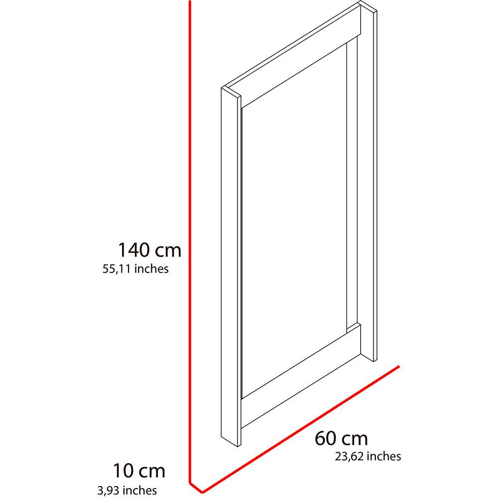 Espejo Scala Rectangular 60 cm x 140 cm Plateado - Espejos Decorativos | Bylmo