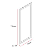 Espejo de Baño Tavira Plateado 50x130cm Rectangular y con Iluminiación Led - Espejos Decorativos | Bylmo