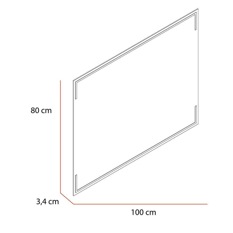 Espejo Terranova Rectangular 80 cm x 100 cm Plateado Led y Touch