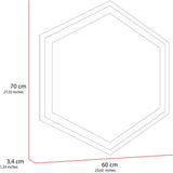 Espejo de Baño Led Wolf Plateado 70x70cm Hexagono con Sandblasting - Espejos de Baño | Bylmo