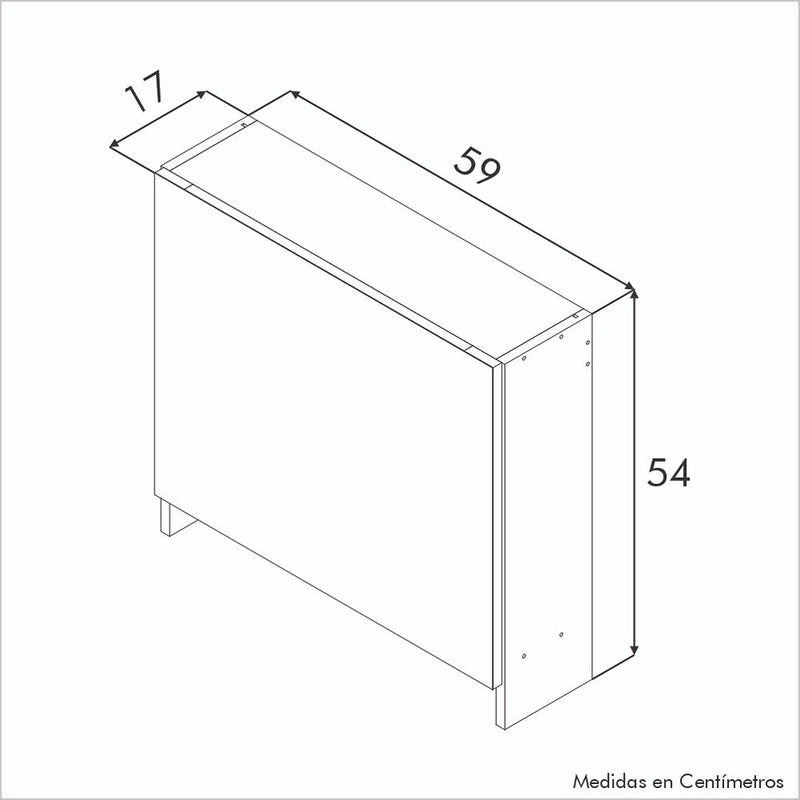 Gabinete Wengue 59 cm con Espejo