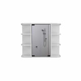 Gabinete de Baño Naviera Blanco 60x50cm Cuadrado con Espejo y con Cuatro Entrepaños - Gabinetes de Baño | Bylmo